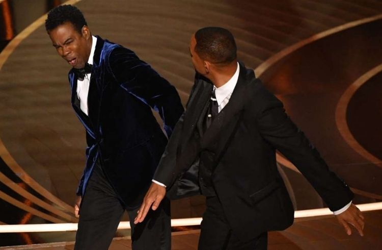 Will Smith batendo no Chris Rock no Oscar