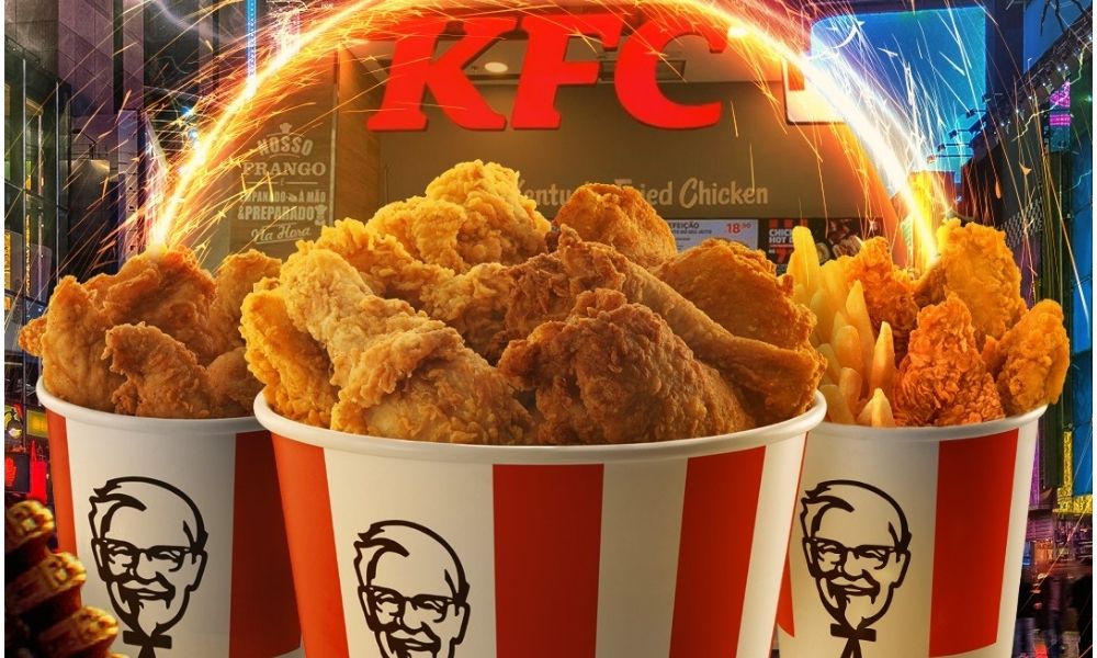 Frangos empanados fritos do KFC