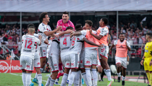 welington comemorando o seu gol durante o jogo entre São Paulo X Corinthians, valido pela semifinal do campeonato Paulista de futebol, realizado neste domingo