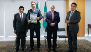 Pastor Gilmar Santos, Jair Bolsonaro, Luiz Eduardo Ramos e Arilton Moura