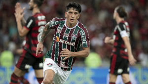 Germán Cano marcou para o Fluminense na final do Carioca diante do Flamengo
