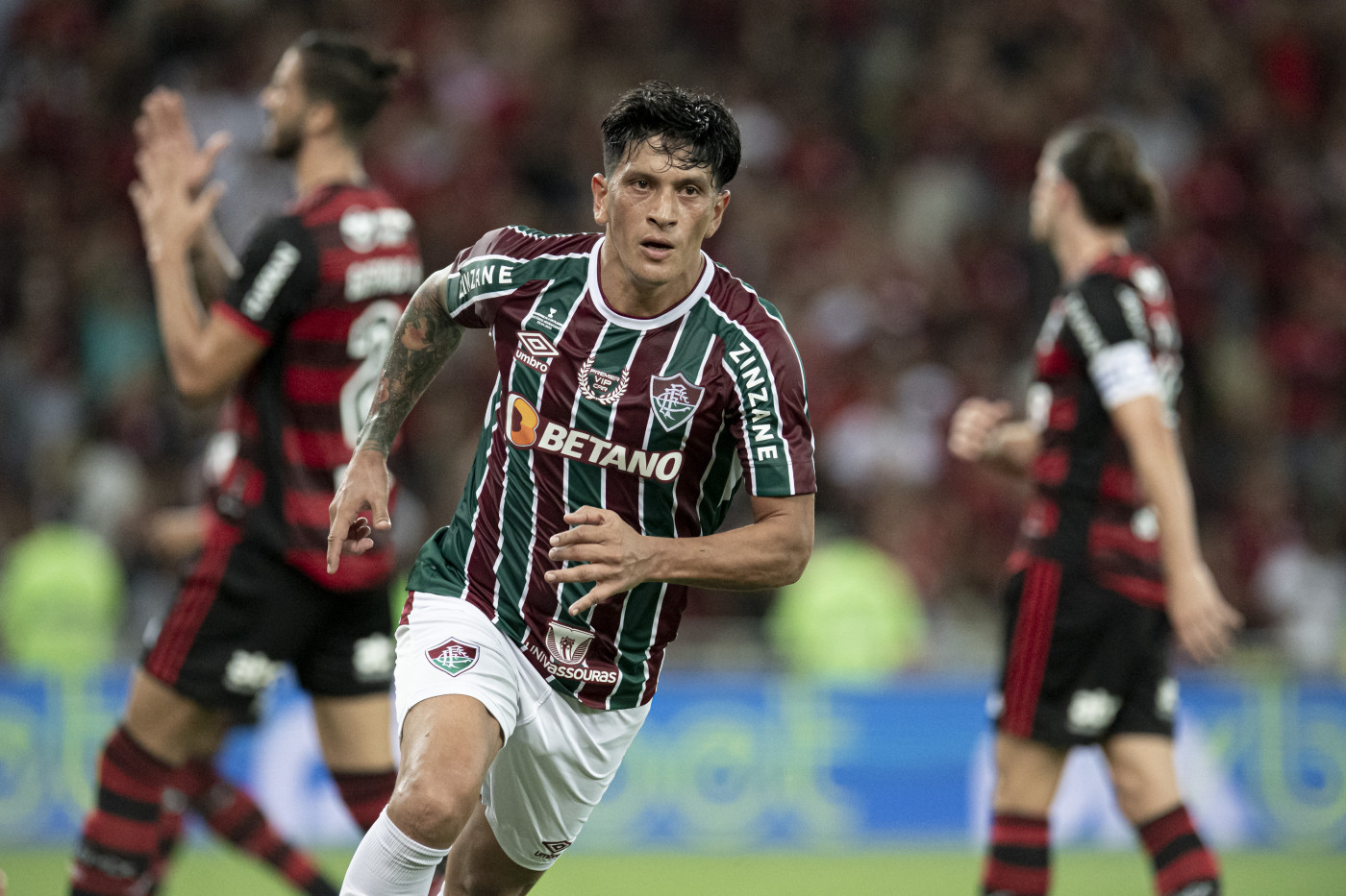 Germán Cano marcou para o Fluminense na final do Carioca diante do Flamengo