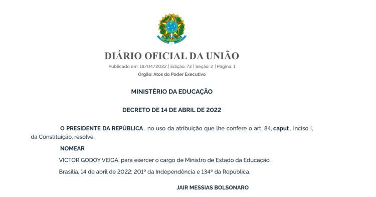 Nomeação de Victor Godoy Veiga