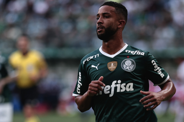 Jorge durante partida entre Palmeiras e RB Bragantino, pelo Campeonato Brasileiro