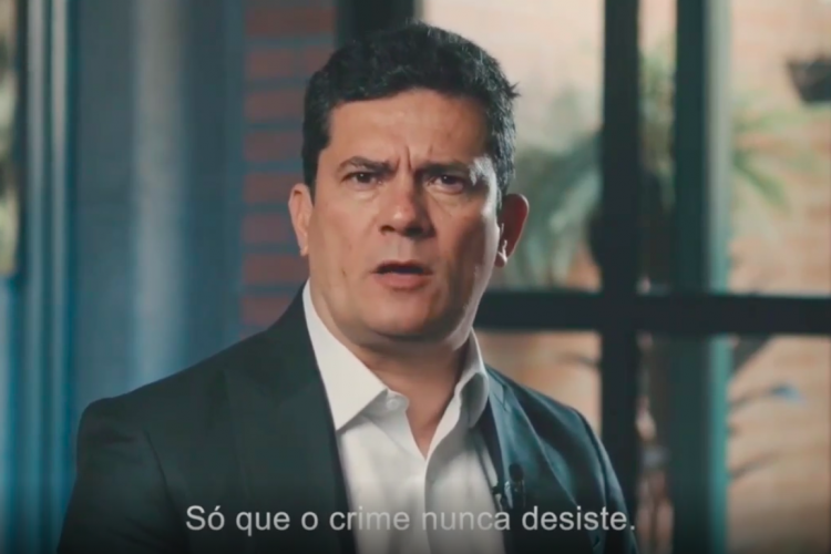 Sergio Moro falando em defesa à Lava Jato em vídeo publicado em suas redes sociais
