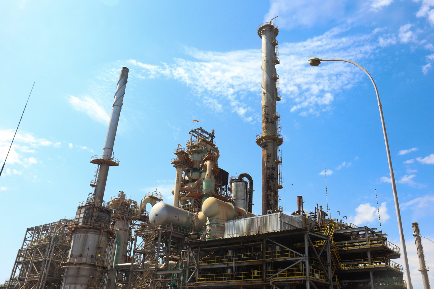 Vista das instalações da Refinaria de Paulínia (Replan), a maior refinaria de petróleo da Petrobras