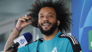 Marcelo concedeu entrevista coletiva antes da final da Liga dos Campeões entre Real Madrid e Liverpool