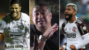 Vampeta analisou a discussão entre Hulk, do Atlético-MG, e Gabigol, do Flamengo