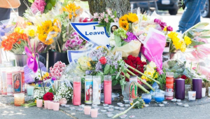 memorial vítimas de tiroteio no supermercado EUA