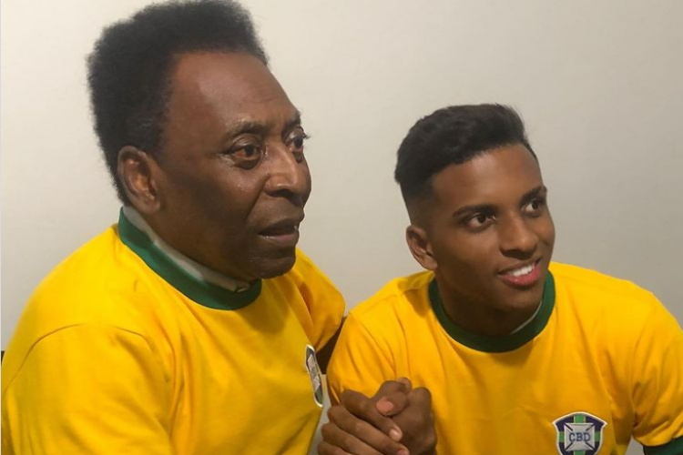 Pelé exaltou Rodrygo em publicação feita nas redes sociais