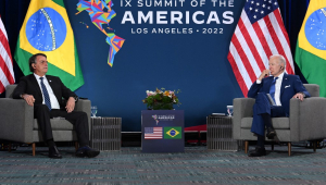Jair Bolsonaro e Joe Biden em encontro bilateral