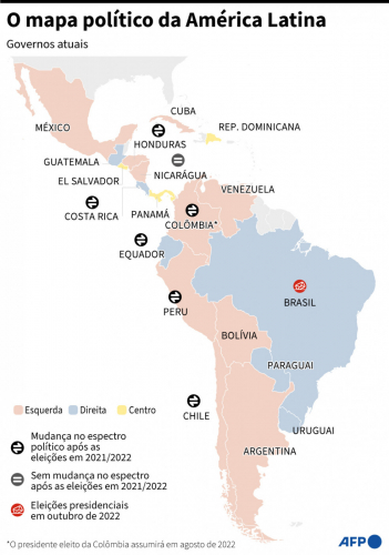 Mapa político da américa latina
