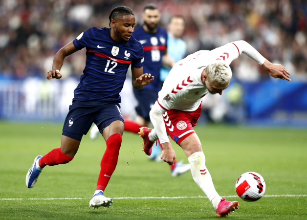 França perdeu para a Dinamarca na estreia da Liga das Nações
