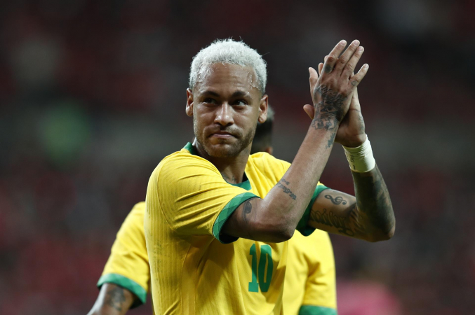 Neymar marcou dois gols pelo Brasil na partida contra a Coreia do Sul
