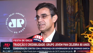 Rodrigo Garcia, governador de São Paulo, dá entrevista à Jovem Pan