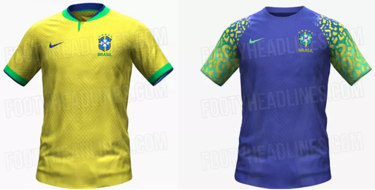 Site vaza supostas camisas da Seleção Brasileira para a Copa do