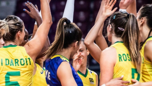 Jogadoras da seleção brasileira de vôlei feminino