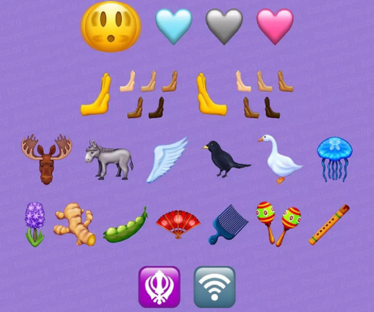Novos emojis que serão liberadores
