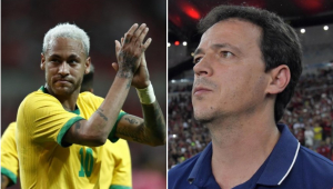 Neymar exaltou Fernando Diniz após a classificação do Fluminense para as quartas da Copa do Brasil