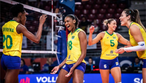 A Seleção feminina de vôlei venceu a nona partida na Liga das Nações de Vôlei 2022
