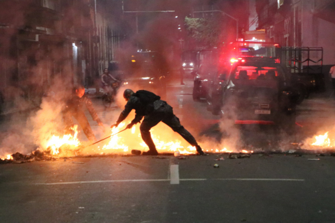 protesto no Rio; Lapa