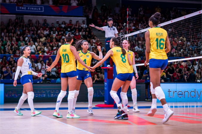 Brasil venceu a Sérvia na semifinal da Liga das Nações de Vôlei