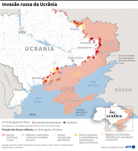 Ataque das tropas russas na Ucrânia