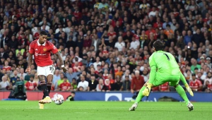 Marcus Rashford marcou na vitória do Manchester United sobre o Liverpool