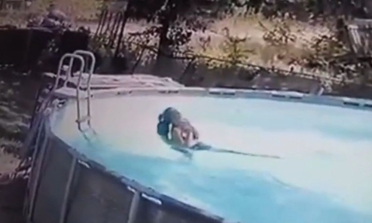 child saving hand from drowning