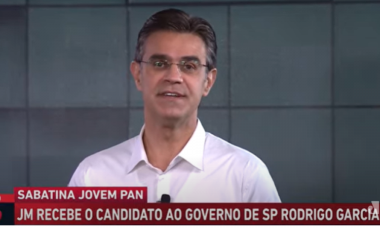 Rodrigo Garcia, governador de São Paulo e candidato à reeleição em 2022