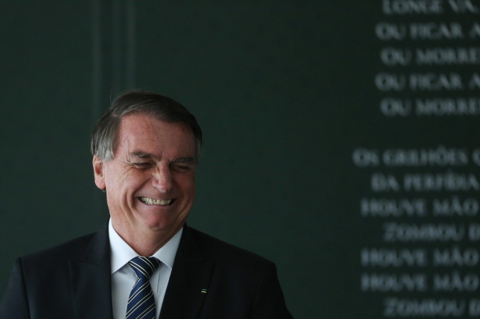 O presidente Jair Bolsonaro durante abertura da Exposição Alusiva ao Bicentenário da Independência do Brasil