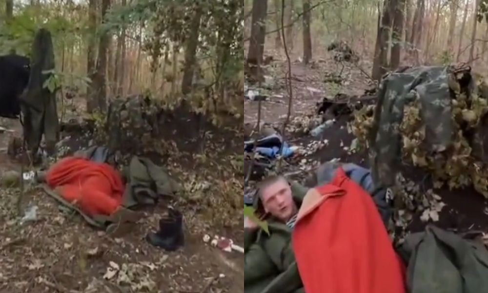 soldado russo dormindo