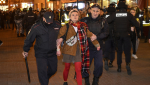 Manifestantes presos na Rússia