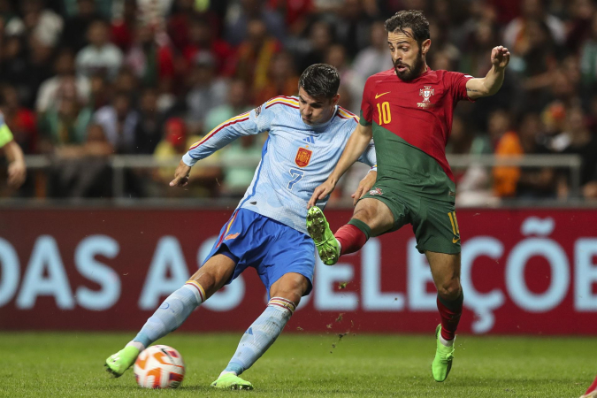 Espanha e Portugal se enfrentaram pela última rodada da fase de grupos da Liga das Nações