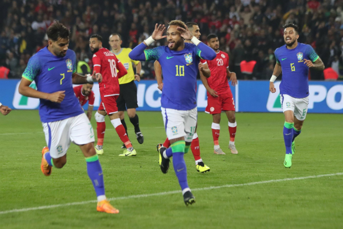 A seleção brasileira goleou a Tunísia no último amistoso antes da Copa do Mundo de 2022