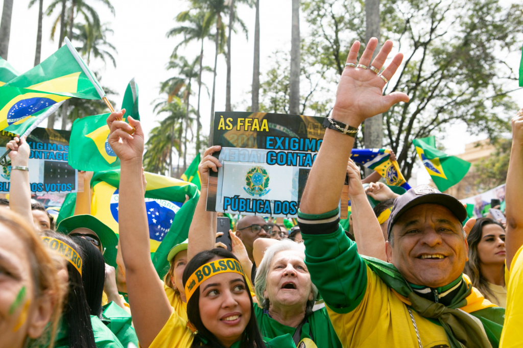 Apoiadores do presidente Jair Bolsonaro participam de ato neste 7 de setembro