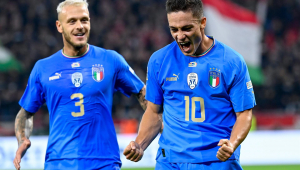 A Itália venceu a Hungria por 2 a 0 e avançou para a semifinal da Liga das Nações