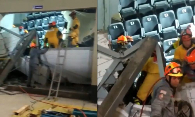 desabamento itapecerica da serra empresa conteiner reproducao twitter corpo de bombeiros