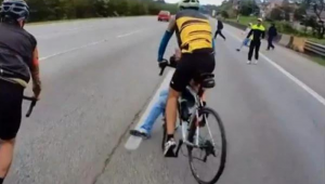 Grupo rouba ciclista na Rodovia dos Imigrantes