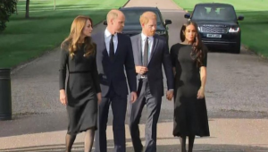 Príncipe William, Kate Middleton, príncipe Harry e Meghan Markle