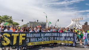 Protesto de enfermeiros em Brasília no 7 de setembro