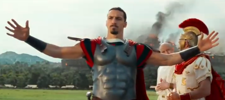 Zlatan Ibrahimovic em ação no filme 'Asterix e Obelix'