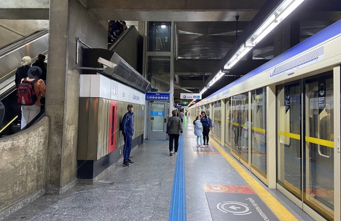 Estação do metrô em São Paulo