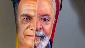 Tatuagem de Bolsonaro e Lula