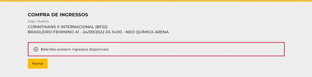 Como comprar ingresso final brasileiro feminino?