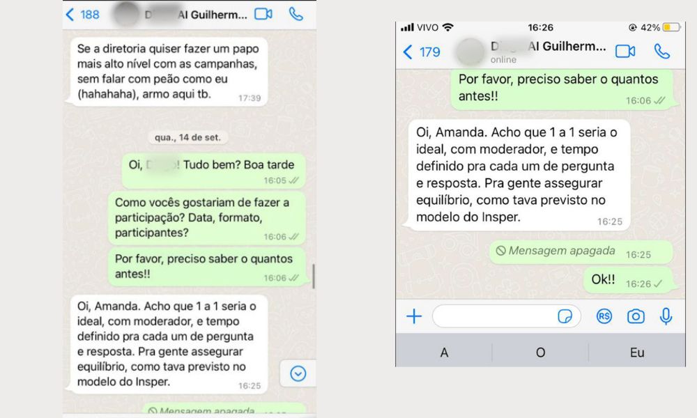Comunicado sobre encontro de candidatos