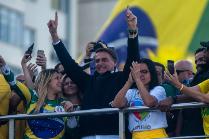 O presidente da República e candidato à reeleição, Jair Bolsonaro (PL), participa da festa em comemoração ao bicentenário da Independência do Brasil