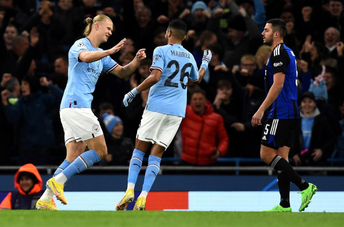 Haaland e Mahrez marcaram na vitória do Manchester City