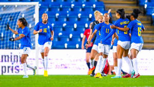 A seleção brasileira feminina venceu a Noruega por 4 a 1