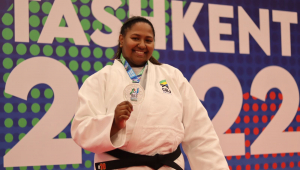 Beatriz Souza foi medalhista de prata no Mundial de Judô 2022